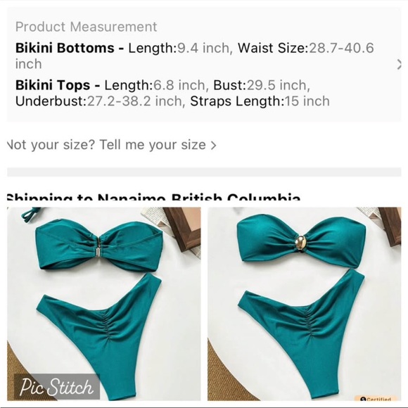 Teal Bikini Set - Picture 7 of 7